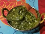 ALU PALAK potatoes with spinach and herb